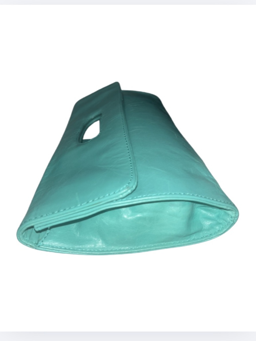 GUC Hobo International Katrina Leather Envelope Clutch - Teal